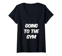 Women's Going to The Gym Funny Text Messages Funny Humor Quotes V-Neck T-Shirt