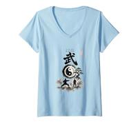 Women's Goju Ryu Karate Uniform/Karate Outfit/Karate Calligraphy V-Neck T-Shirt