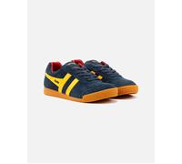 Women's Gola Harrier Suede Women's Navy/Sun Trainers - Blue - Size: 4