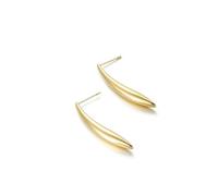 Women's Gold 18 Carat 750 Bar Pendant Earrings Drop-Earrings