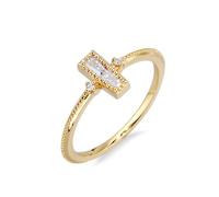 Women's Gold 18 Carat 750 Filigree Wedding Engagement Rings, Size R 1/2