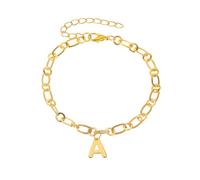 Women'S Gold Alphabet Bracelet Exquisite Gold Plated Bracelet | Capital A Alphabet | Charm Jewelry Women'S Jewelry Birthday Bangles Bracelets For (Gold, One Size)