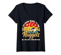 Womens Gold Digger KNOW WHERE TO FIND THE NUGGETS Gold Collector V-Neck T-Shirt