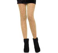 Womens Gold Glitter Lurex Sparkle Tights
