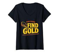 Women's Gold Panning Prospecting Gold Mining Prospector V-Neck T-Shirt