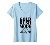 Women's Gold Rush Mode Prospecting Pickaxe Adventure Enthusiast V-Neck T-Shirt