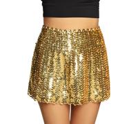Women's gold sequin skirt