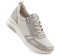 Women's gold wedge sneakers Remonte Rieker D2401-61