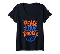 Women's Goldendoodle Cute Doodle V-Neck T-Shirt