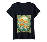 Women's Goldfish Grace Nowruz Celebration V-Neck T-Shirt