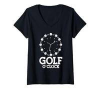Women's Golf O'clock Golfer Golfing Time Golf Player V-Neck T-Shirt
