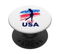 Womens Golf Support the Team Shirt USA Golf Lover USA PopSockets Adhesive PopGrip