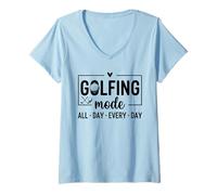 Women's Golfing Mode Golf Player Everyday Retirement Golfer V-Neck T-Shirt