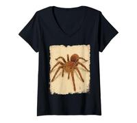Womens Goliath Birdeater Tarantula Tropical Spider Arachnid Lovers V-Neck T-Shirt
