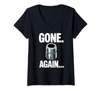 Womens Gone Again 10MM Socket Meme Car Guy Humor Car Mechanic V-Neck T-Shirt