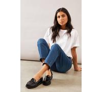 Womens Good For The Sole: Beatrice Faux Leather Saddle Loafers Black 8