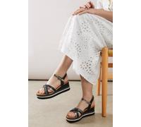 Womens Good For The Sole: Wide Fit Amber Comfort Wedges Black 4