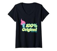 Women's Good Luck Trolls 100% Original Trolls V-Neck T-Shirt