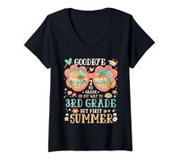 Women's Goodbye 2nd Grade On My Way to 3rd Grade But First Summer V-Neck T-Shirt
