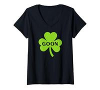 Womens Goon - Irish Shamrock for St. Patrick's Day V-Neck T-Shirt
