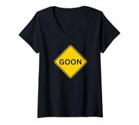 Womens Goon Street Sign V-Neck T-Shirt