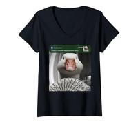 Women's Goose There is Motion At Your Front Door Silly V-Neck T-Shirt