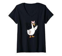 Womens Goose - Today is Slap an - an Idiot Day - I'm Gonna Be Busy V-Neck T-Shirt