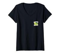 Women's Gooseberry Minimalist Badge Patch V-Neck T-Shirt