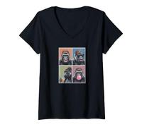 Women's Gorillas Funny Gorilla V-Neck T-Shirt
