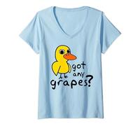 Womens Got Any Grapes? Duck Song funny kids tee V-Neck T-Shirt