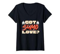 Women's Got Sumo Love Sumo Wrestling Japanese Sumo Wrestler V-Neck T-Shirt