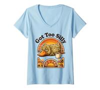 Women's Got Too Silly Meme Funny Duck Cage Goose Internet Humor V-Neck T-Shirt