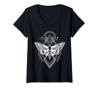 Women's Goth Fairycore Aesthetic Cottagecore Gothic Butterfly V-Neck T-Shirt