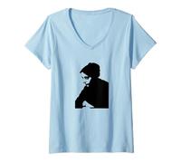 Women's Goth Poet Thinker V-Neck T-Shirt