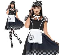 Dark Wonderland Ladies Fancy Dress Halloween Fairy Tale Horror Adults Costumes