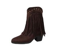 Women's Gothic Ankle Boots Platform Block Heel Rivets Fringe Side | Comfortable trouser shaft boots for spring and autumn can be combined in a fashionable way for everyday city walks and