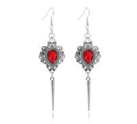 Women's Gothic Dangle Earrings Punk Style Thorns Heart Drop Vintage Crystal Vampire Halloween Witch Cosplay Jewelry, Metal, No Gemstone