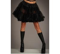 Womens Gothic Deluxe Full Black Adult Fancy Dress Burlesque Underskirt