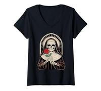 Womens Gothic Horror Goth Emo Music Literature Movies V-Neck T-Shirt