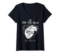 Womens Gothic Literature - Edgar Allan Poe - The Tell Tale Heart V-Neck T-Shirt