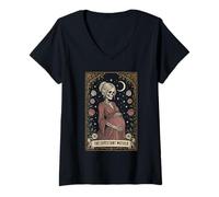 Women's Gothic Pregnancy Tarot Expectant Mother Mom to Be V-Neck T-Shirt