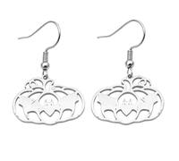 Women's Gothic Skull Witch Pumpkin Boo Halloween Drop Hook Earrings, Gold Silver Stainless Steel Horror Holiday Fashion Jewelry for Women, One Size, Stainless Steel, No Gemstone