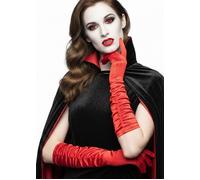 Boland 03142 Long Gloves Hollywood Satin Effect, Red, One Size