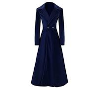 Women's Gothic Velvet Trench Coat Long Sleeve Lapel Vintage Long Cardigan Coat Steampunk Fall Winter Warm Overcoats Gifts