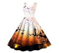 Women's Gothic Witch Dress, Adult Women Ladies Dress Adults Classic Vampiress Fancy Costume Plus Size Halloween Fancy Costumes for Women Casual Dresses for Party Cosplay Accessories