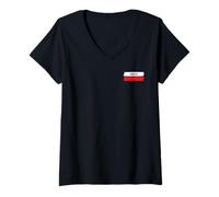 Womens GR34 Trail Marker Brittany Coastal Hiking Route V-Neck T-Shirt