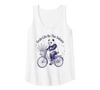 Womens Grab Life By The Sakura Panda Bicycle Tank Top