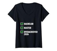 Women's Graduation BARCHELOR Master Overachiever 2026 Bachelor V-Neck T-Shirt