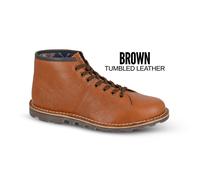 Womens Grafters Monkey Boots Hiking Ankle Desert Walking Leather Grip Sole Tread