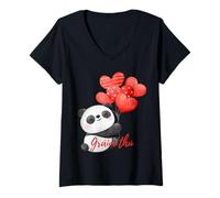 Womens Gráim thú Irish Valentines Day Romantic Graphic Novelty V-Neck T-Shirt